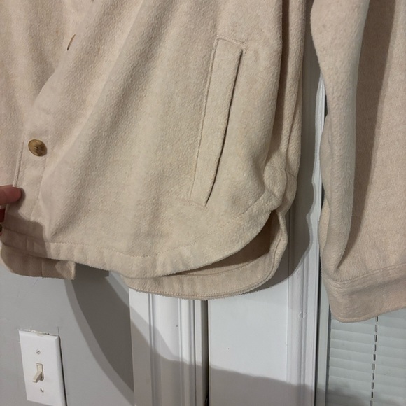 Cream Button-Up Shacket - Picture 4 of 5
